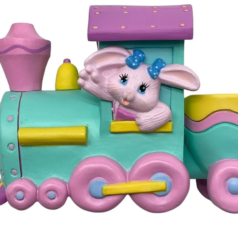 Vtg Hallmark Crayola Bunny Easter Eggspress Express Train Figurine 1993 in Box